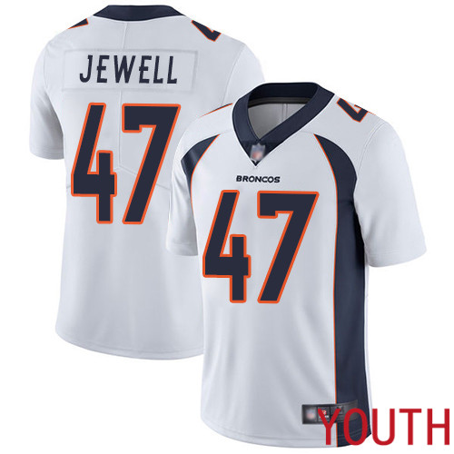 Youth Denver Broncos #47 Josey Jewell White Vapor Untouchable Limited Player Football NFL Jersey